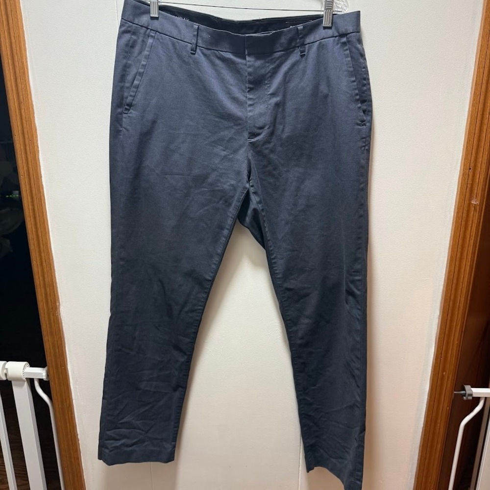 Bonobos Monday Dress Pants Charcoal Grey Mens Size 36x32 Cotton Lycra Blend